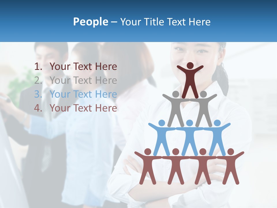 A Woman Standing In Front Of A Group Of People PowerPoint Template
