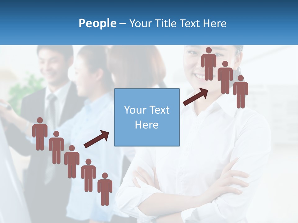 A Woman Standing In Front Of A Group Of People PowerPoint Template