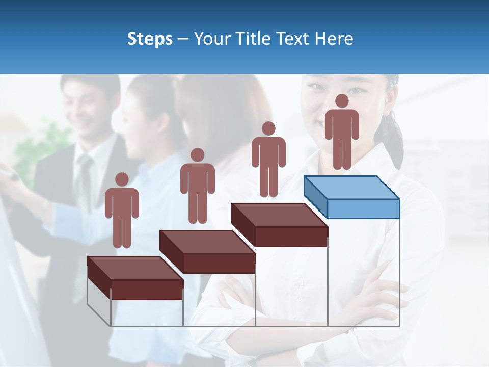 A Woman Standing In Front Of A Group Of People PowerPoint Template