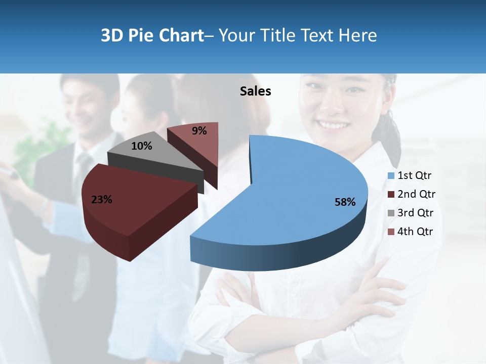 A Woman Standing In Front Of A Group Of People PowerPoint Template