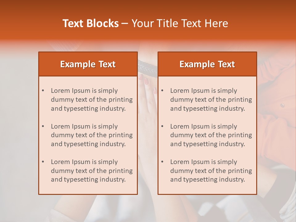 A Group Of People Putting Their Hands Together PowerPoint Template