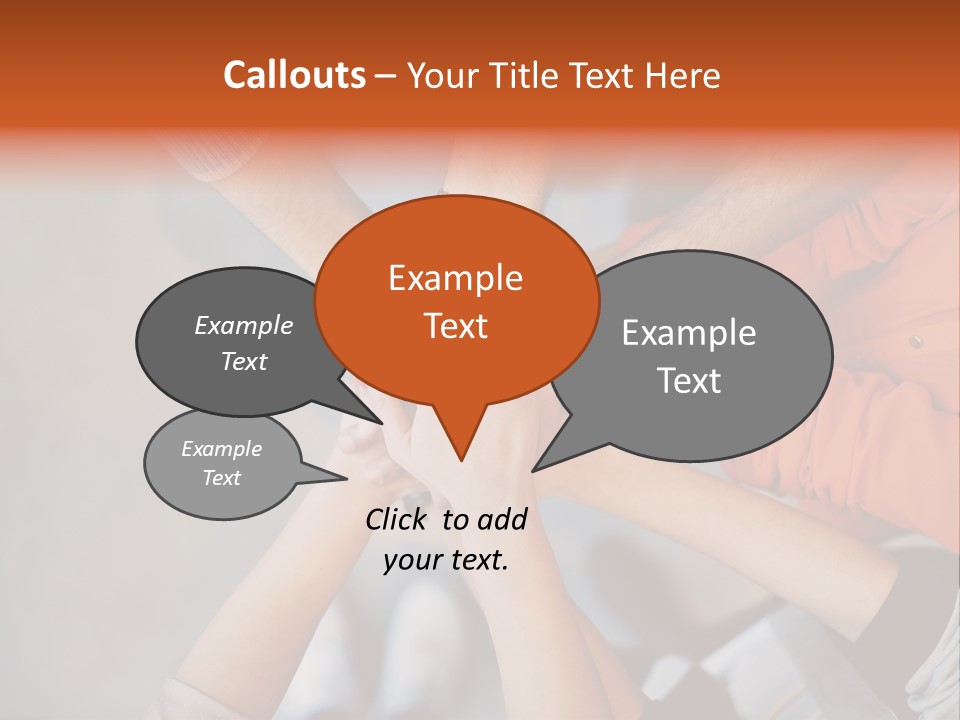 A Group Of People Putting Their Hands Together PowerPoint Template