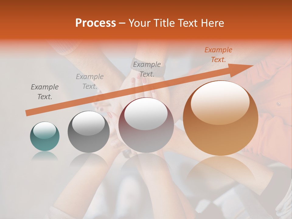 A Group Of People Putting Their Hands Together PowerPoint Template