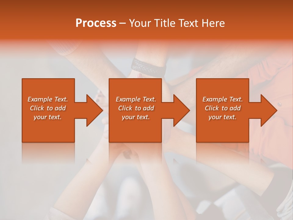A Group Of People Putting Their Hands Together PowerPoint Template