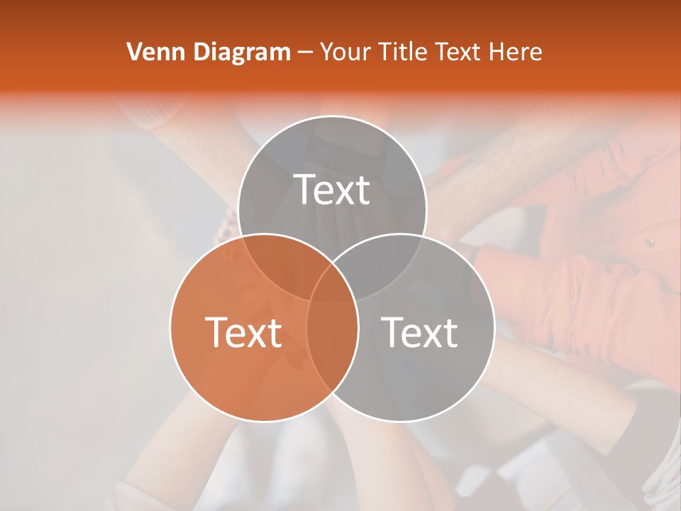 A Group Of People Putting Their Hands Together PowerPoint Template