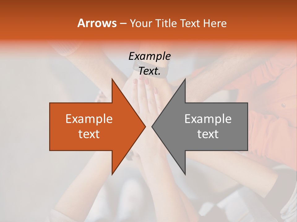 A Group Of People Putting Their Hands Together PowerPoint Template