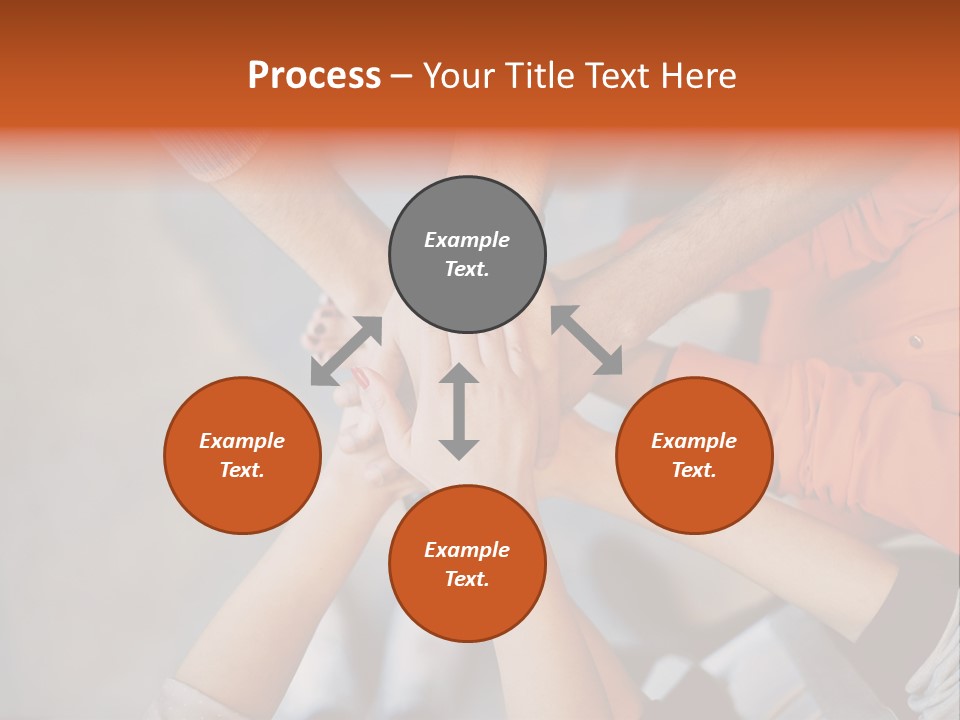 A Group Of People Putting Their Hands Together PowerPoint Template