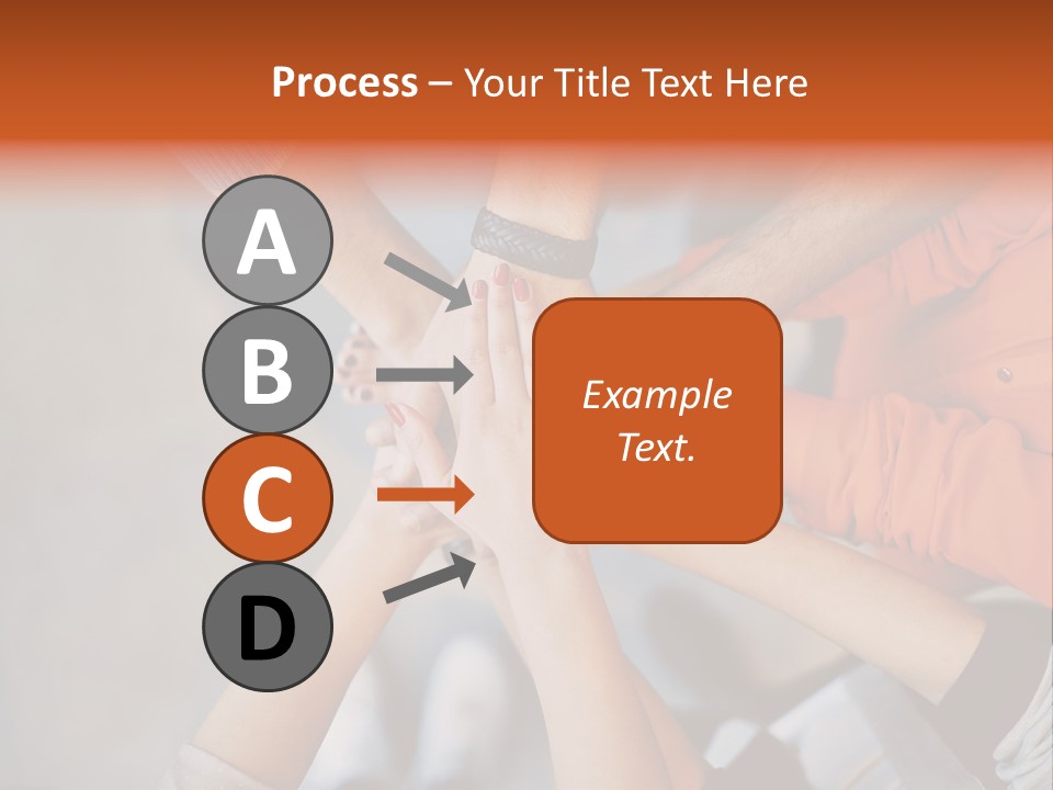A Group Of People Putting Their Hands Together PowerPoint Template