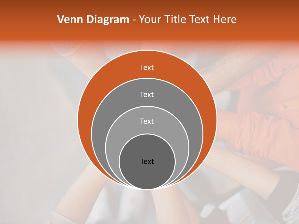 A Group Of People Putting Their Hands Together PowerPoint Template