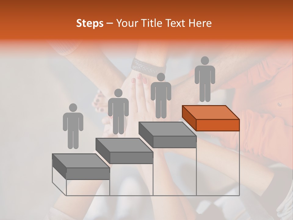 A Group Of People Putting Their Hands Together PowerPoint Template