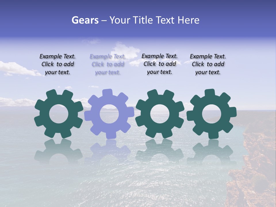 A Large Body Of Water With Mountains In The Background PowerPoint Template