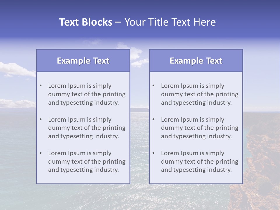 A Large Body Of Water With Mountains In The Background PowerPoint Template