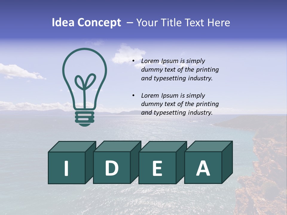 A Large Body Of Water With Mountains In The Background PowerPoint Template