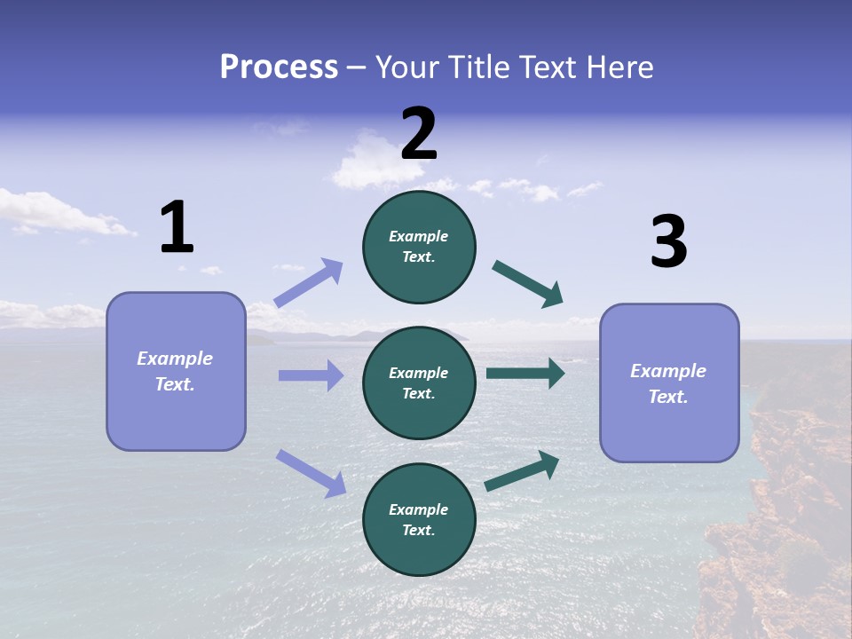 A Large Body Of Water With Mountains In The Background PowerPoint Template