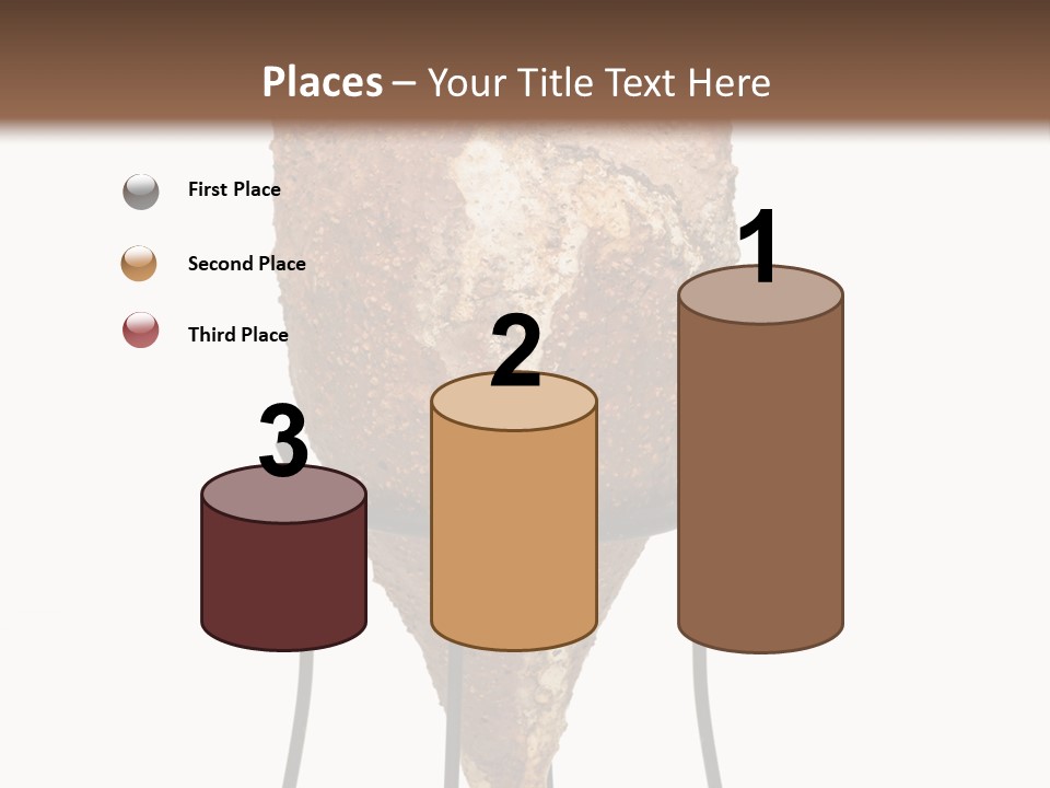 A Brown Vase Sitting On Top Of A Metal Stand PowerPoint Template