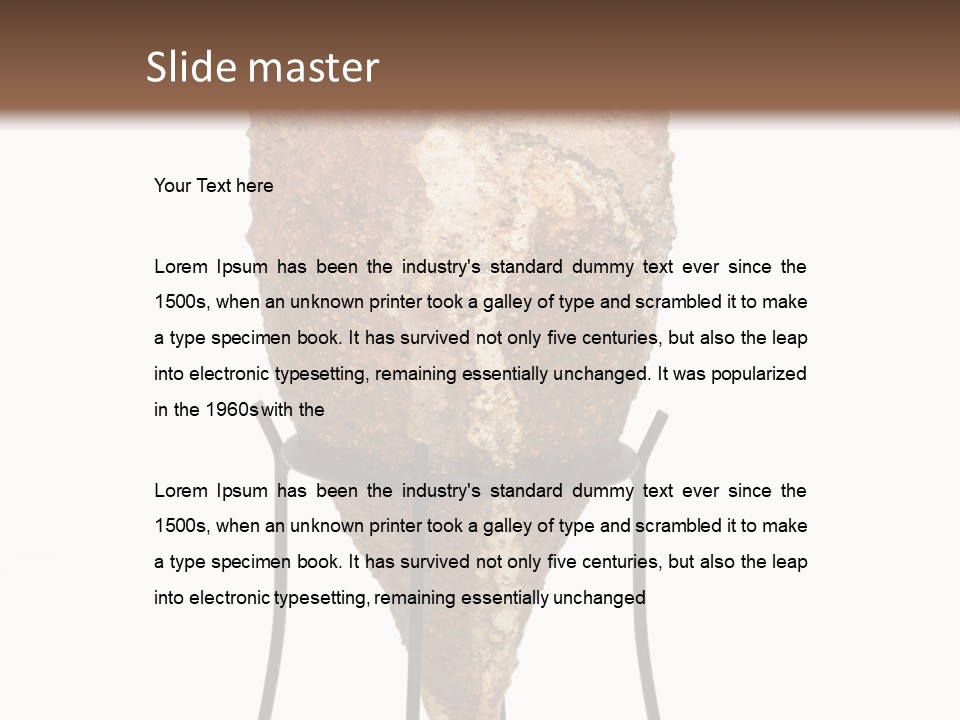 A Brown Vase Sitting On Top Of A Metal Stand PowerPoint Template