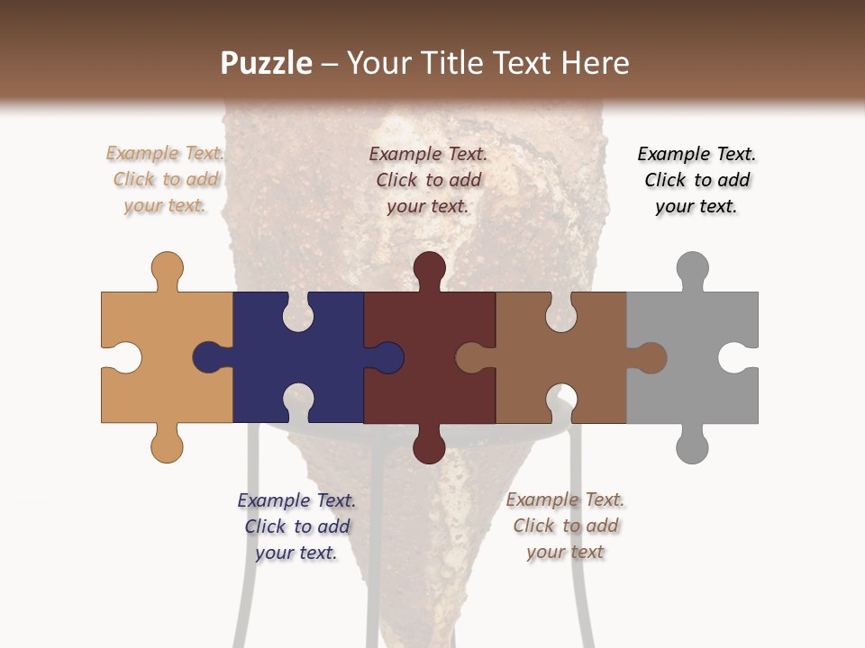 A Brown Vase Sitting On Top Of A Metal Stand PowerPoint Template