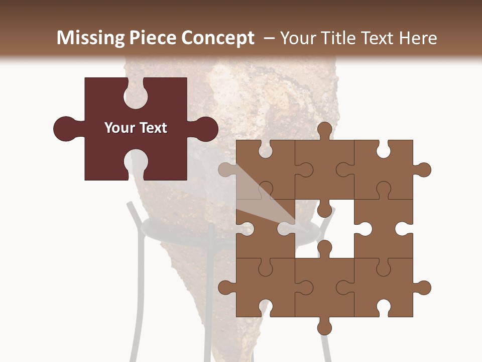 A Brown Vase Sitting On Top Of A Metal Stand PowerPoint Template