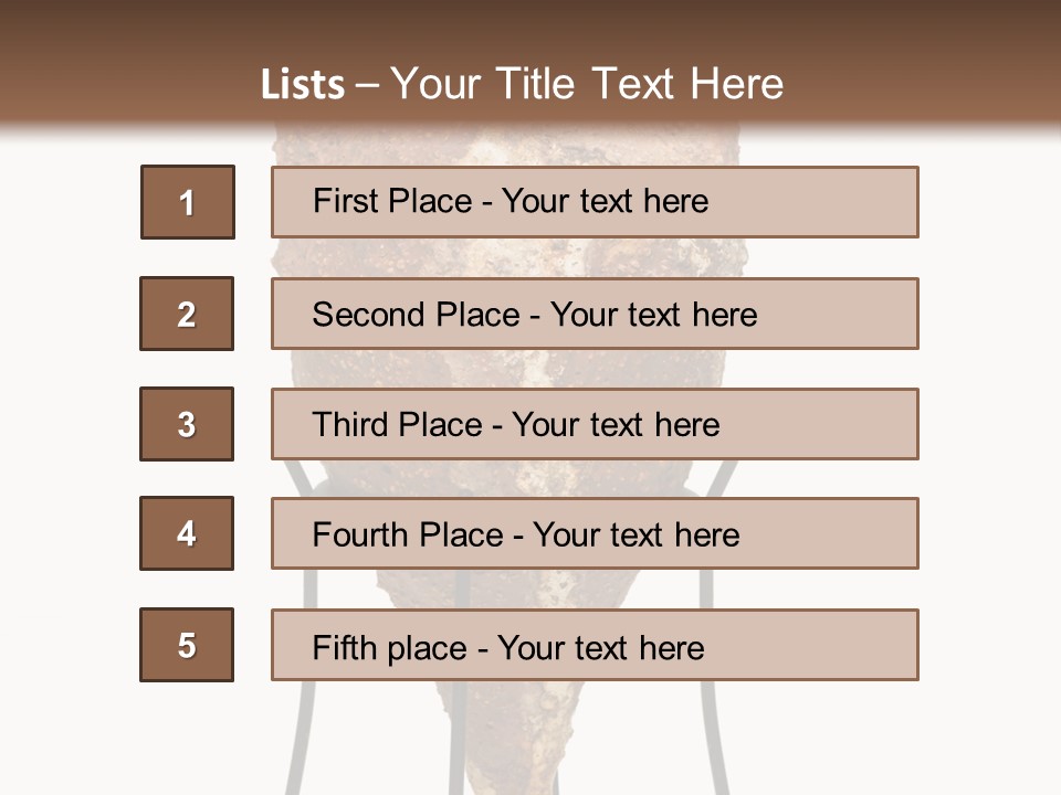 A Brown Vase Sitting On Top Of A Metal Stand PowerPoint Template