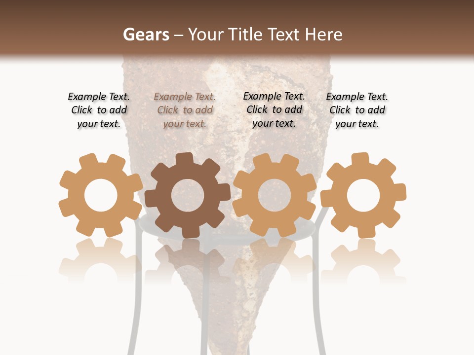 A Brown Vase Sitting On Top Of A Metal Stand PowerPoint Template