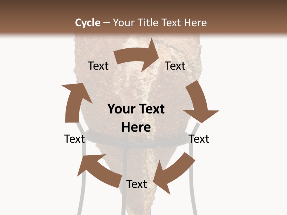 A Brown Vase Sitting On Top Of A Metal Stand PowerPoint Template