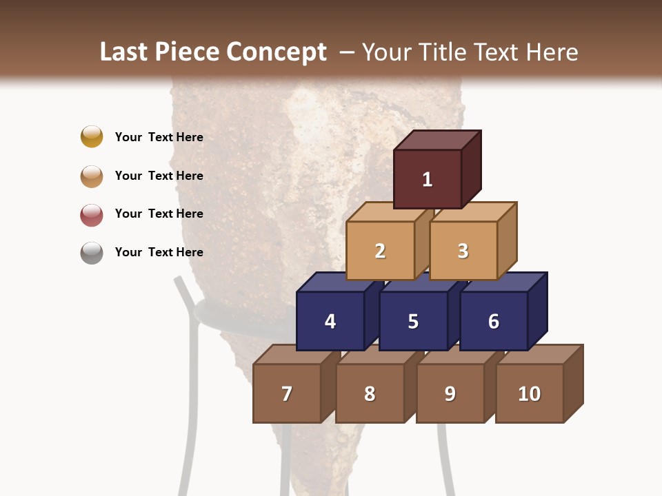 A Brown Vase Sitting On Top Of A Metal Stand PowerPoint Template