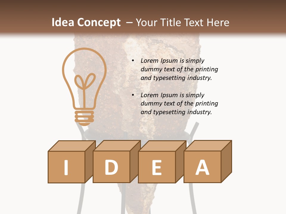 A Brown Vase Sitting On Top Of A Metal Stand PowerPoint Template