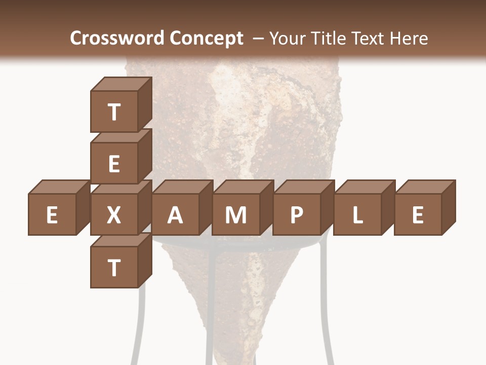 A Brown Vase Sitting On Top Of A Metal Stand PowerPoint Template