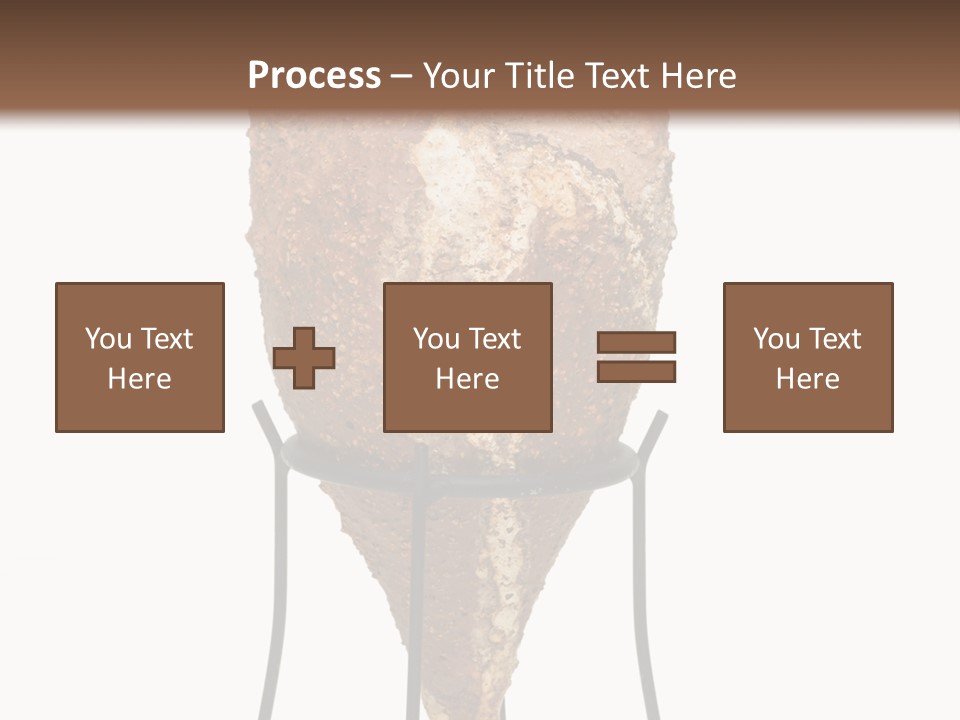 A Brown Vase Sitting On Top Of A Metal Stand PowerPoint Template