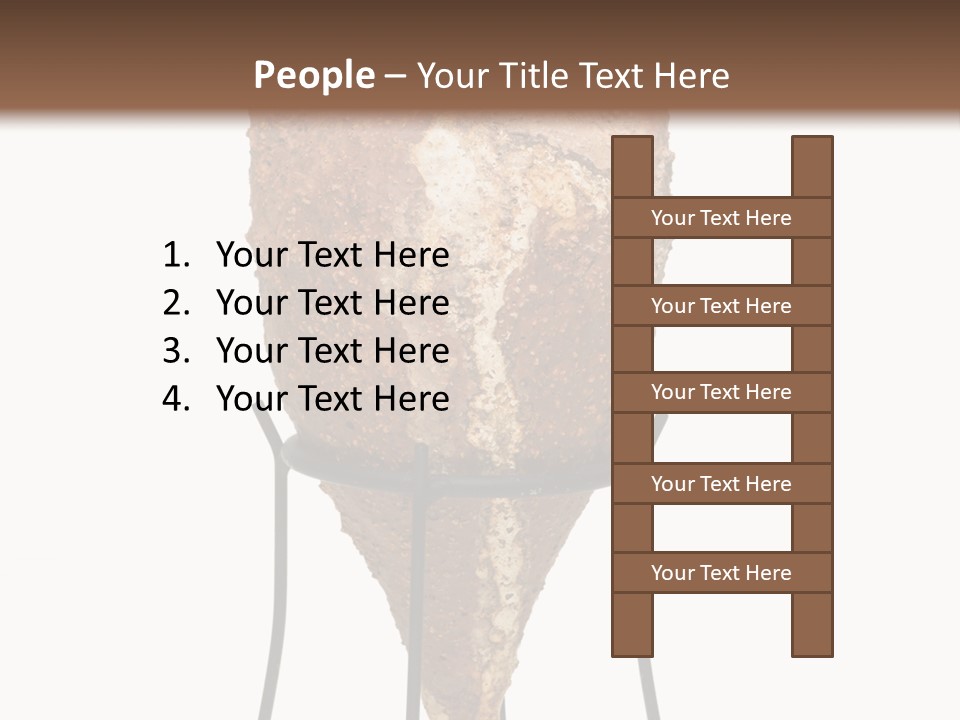 A Brown Vase Sitting On Top Of A Metal Stand PowerPoint Template
