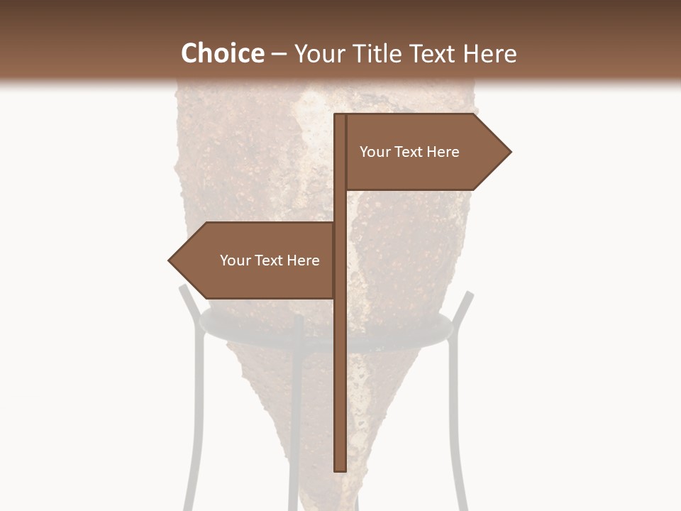A Brown Vase Sitting On Top Of A Metal Stand PowerPoint Template
