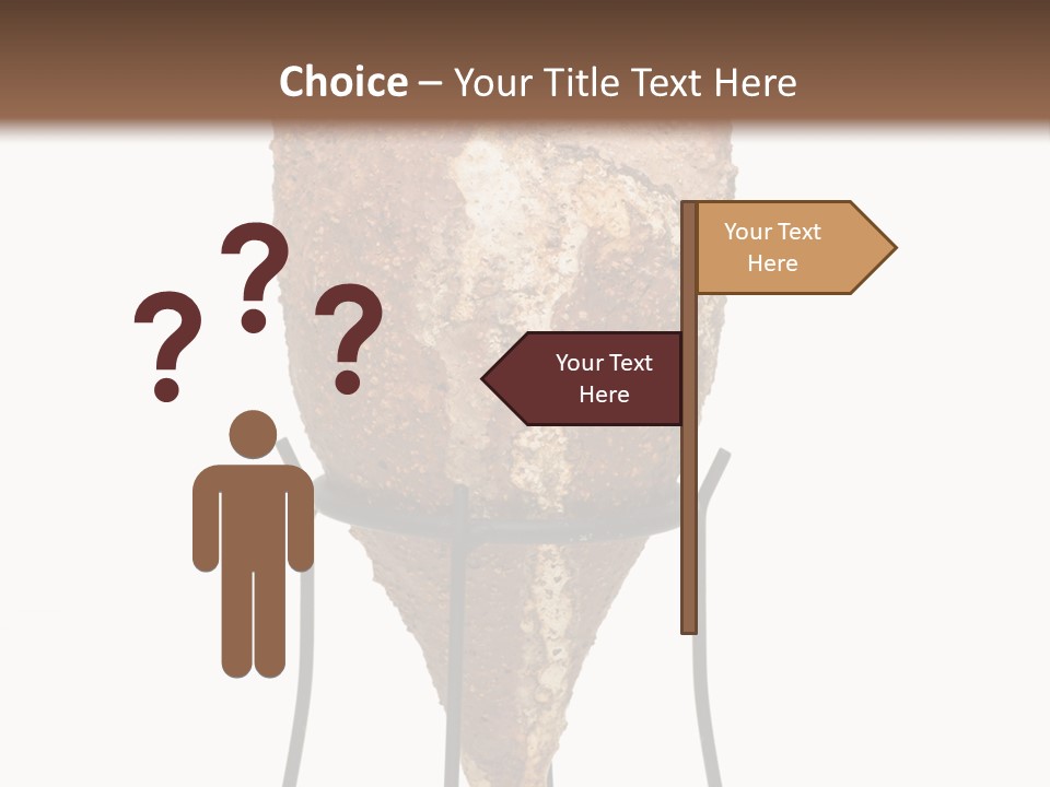 A Brown Vase Sitting On Top Of A Metal Stand PowerPoint Template