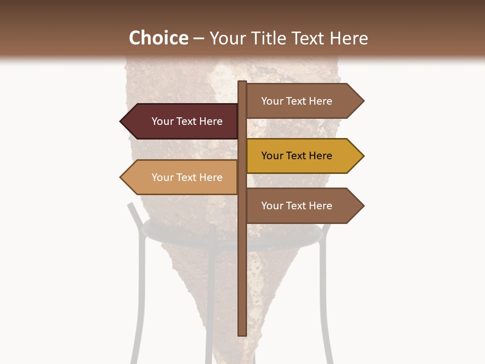 A Brown Vase Sitting On Top Of A Metal Stand PowerPoint Template