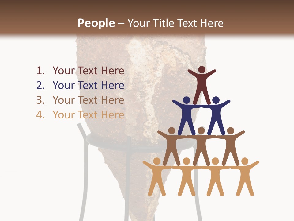 A Brown Vase Sitting On Top Of A Metal Stand PowerPoint Template