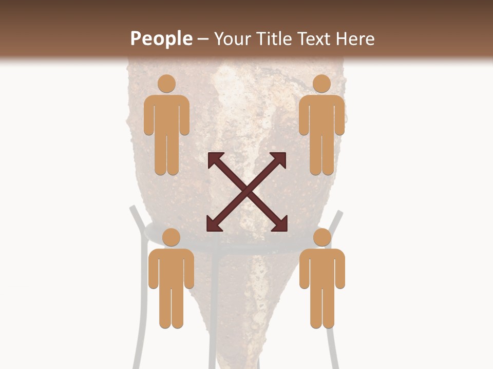 A Brown Vase Sitting On Top Of A Metal Stand PowerPoint Template