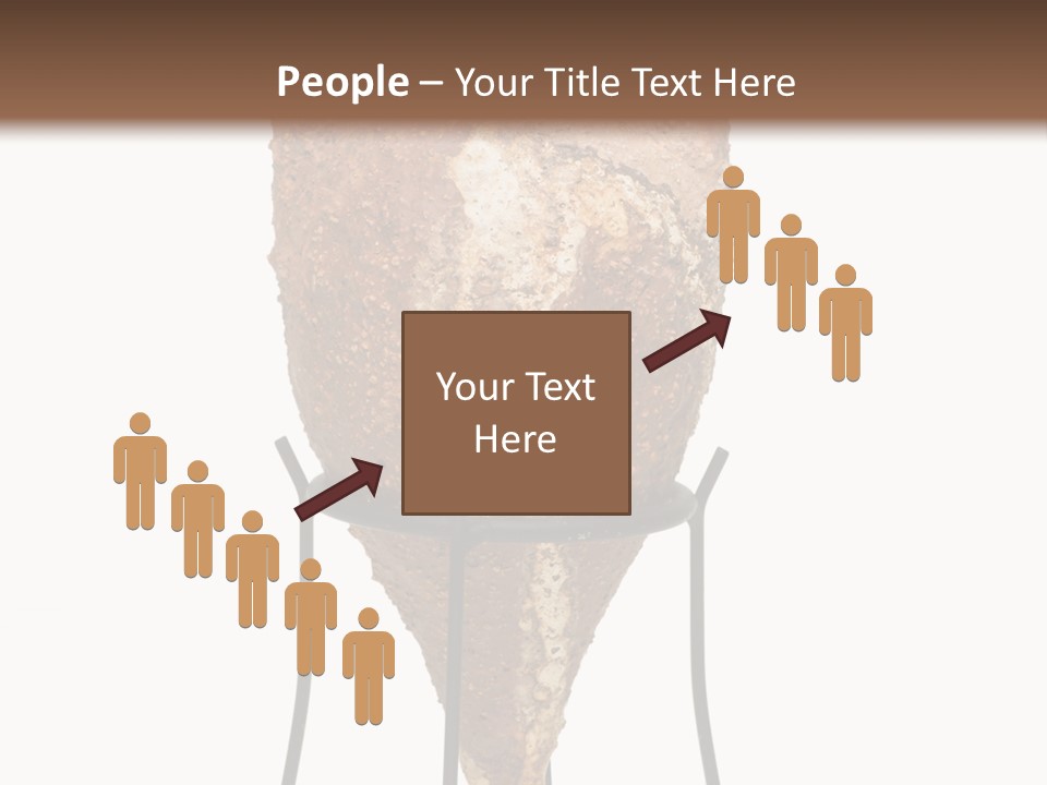 A Brown Vase Sitting On Top Of A Metal Stand PowerPoint Template