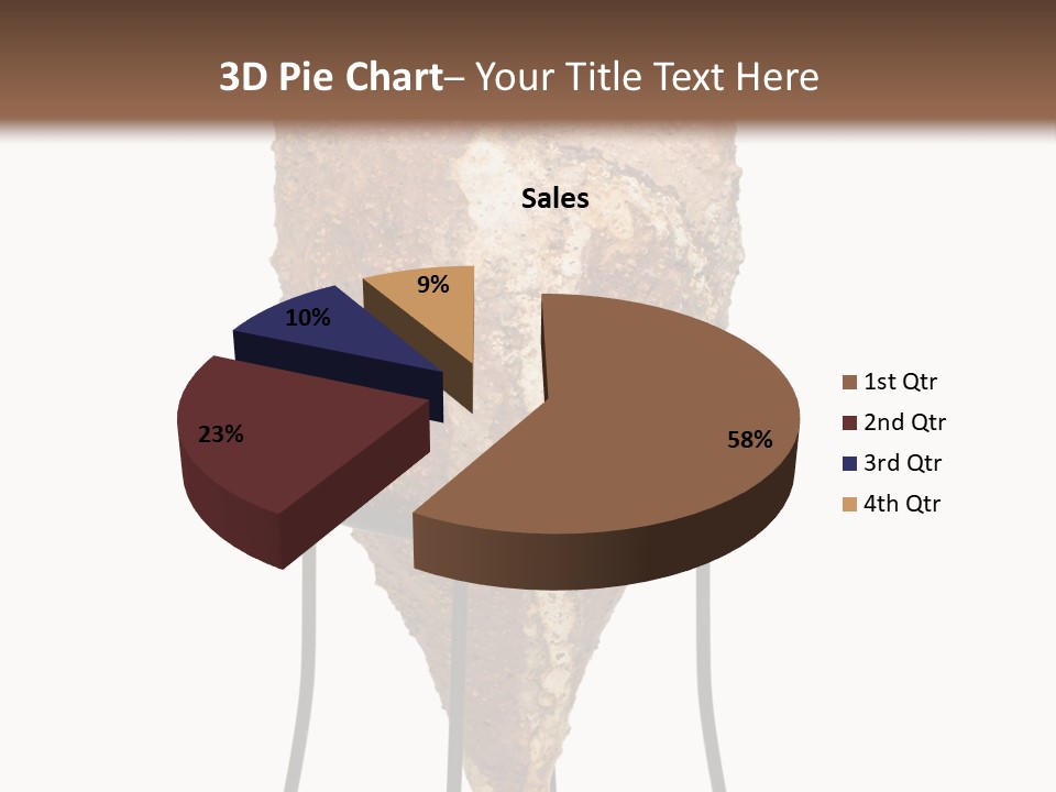 A Brown Vase Sitting On Top Of A Metal Stand PowerPoint Template
