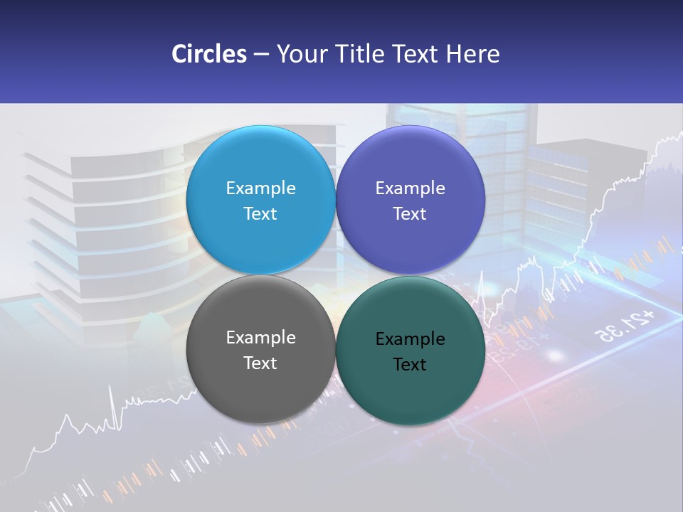 A Business Powerpoint Presentation With Buildings And Graphs PowerPoint Template