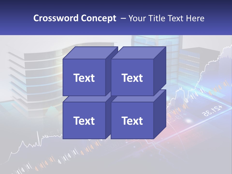 A Business Powerpoint Presentation With Buildings And Graphs PowerPoint Template