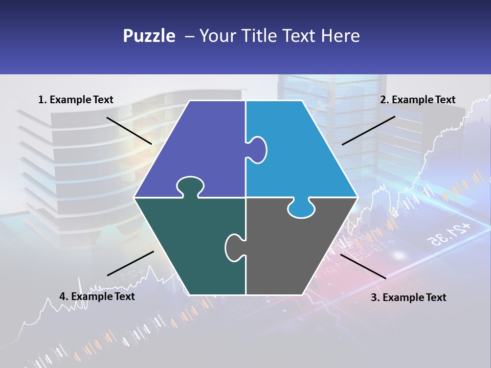 A Business Powerpoint Presentation With Buildings And Graphs PowerPoint Template
