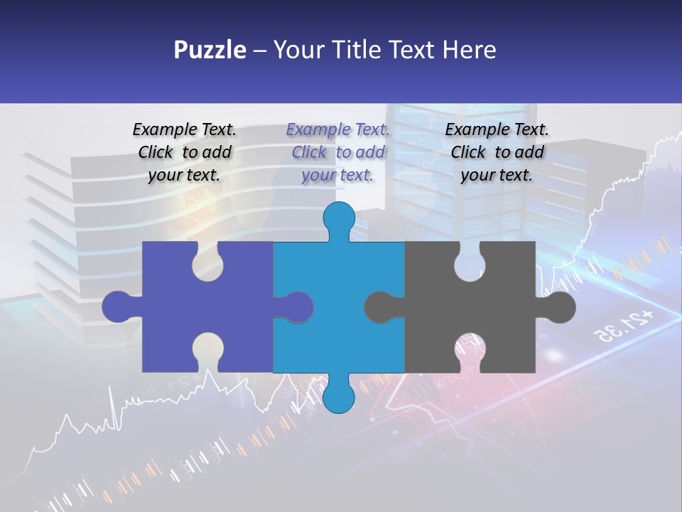 A Business Powerpoint Presentation With Buildings And Graphs PowerPoint Template
