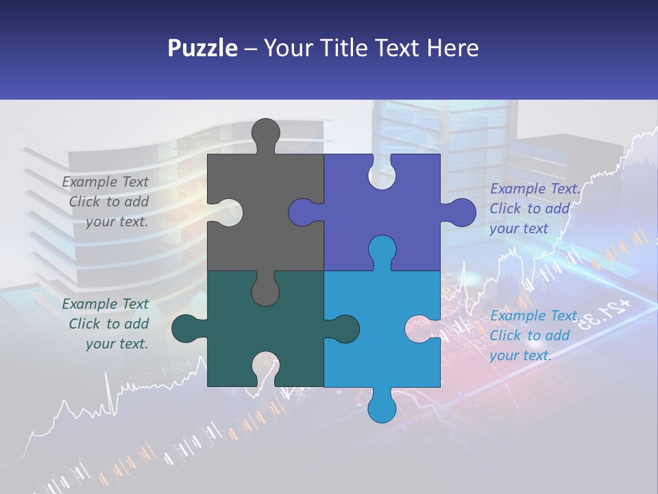A Business Powerpoint Presentation With Buildings And Graphs PowerPoint Template