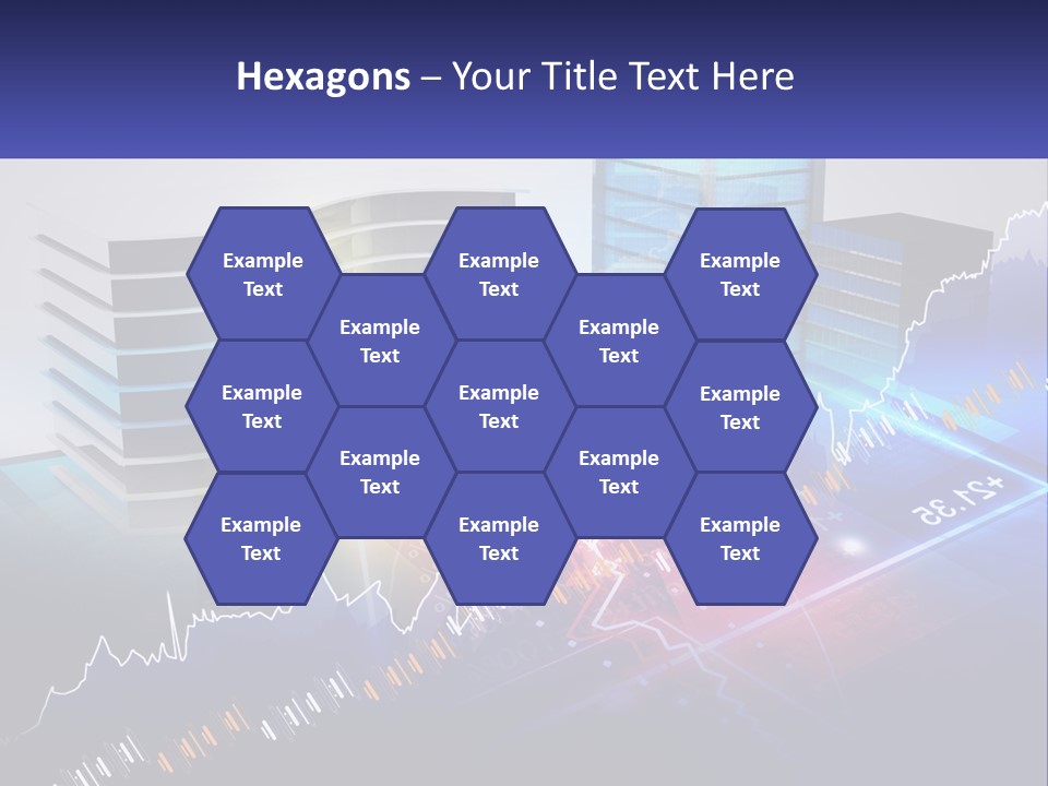 A Business Powerpoint Presentation With Buildings And Graphs PowerPoint Template