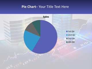 A Business Powerpoint Presentation With Buildings And Graphs PowerPoint Template