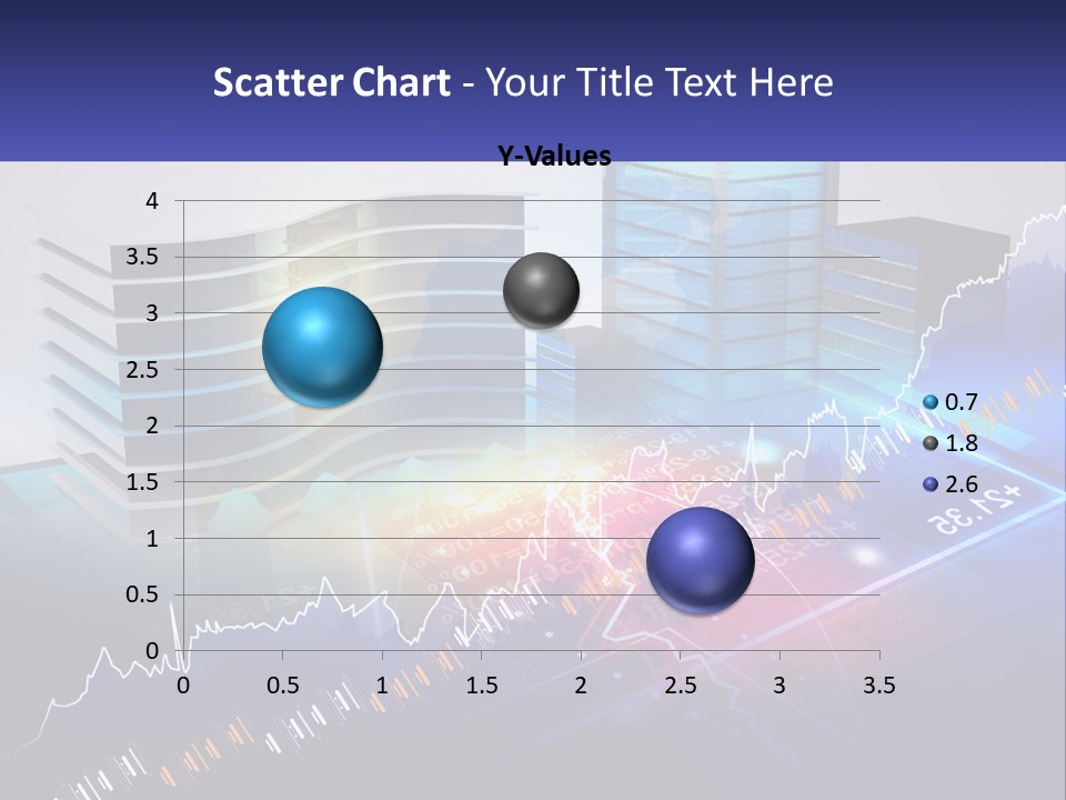 A Business Powerpoint Presentation With Buildings And Graphs PowerPoint Template