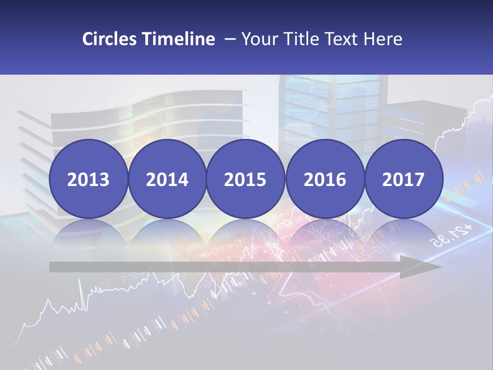 A Business Powerpoint Presentation With Buildings And Graphs PowerPoint Template