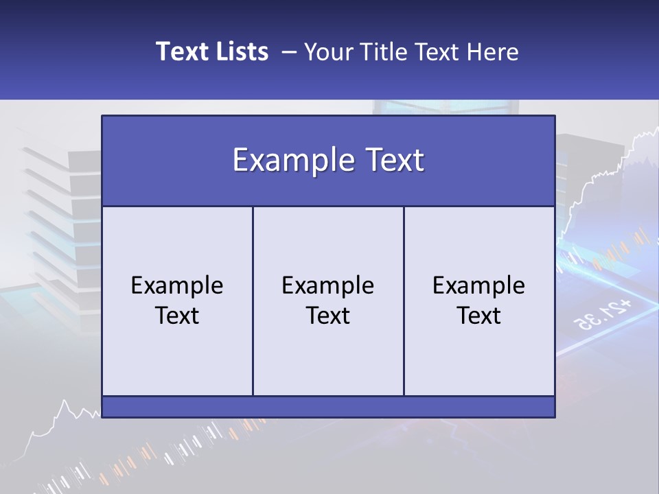 A Business Powerpoint Presentation With Buildings And Graphs PowerPoint Template