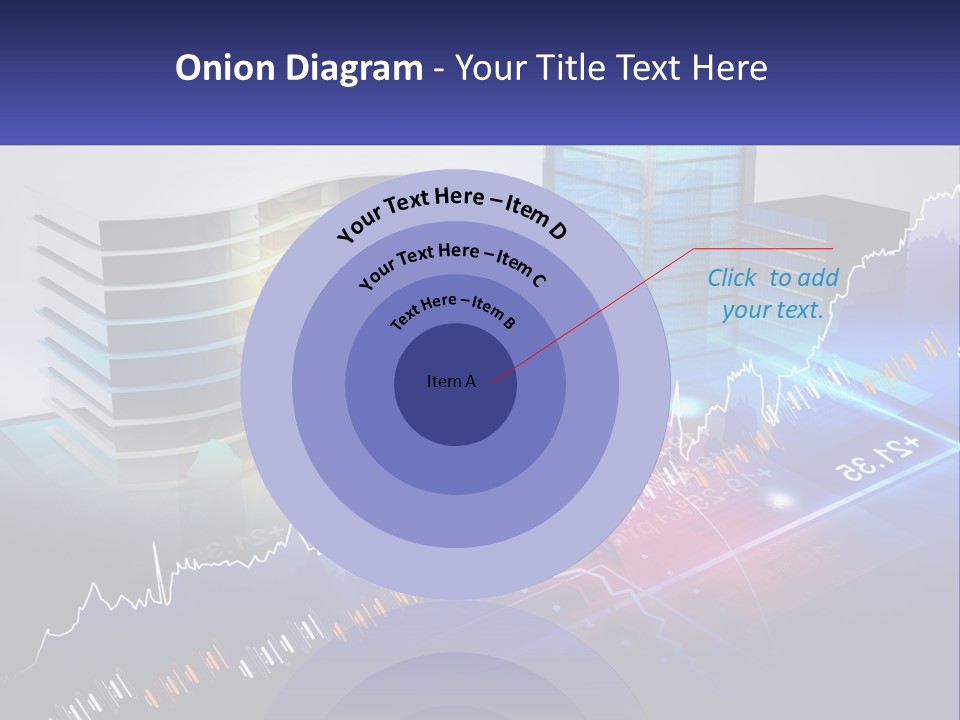 A Business Powerpoint Presentation With Buildings And Graphs PowerPoint Template