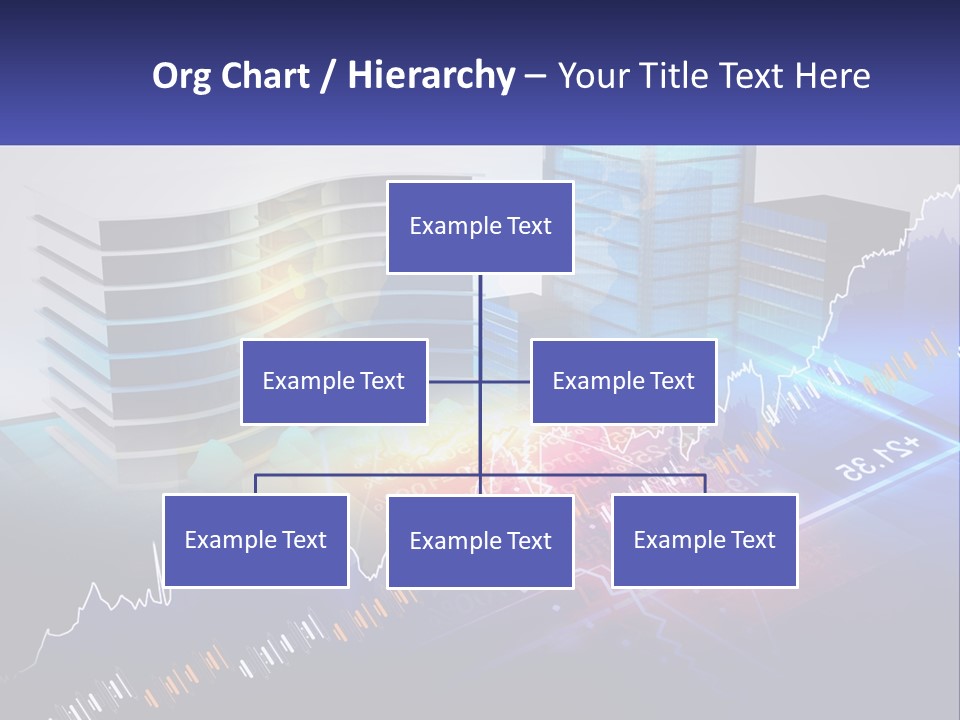 A Business Powerpoint Presentation With Buildings And Graphs PowerPoint Template
