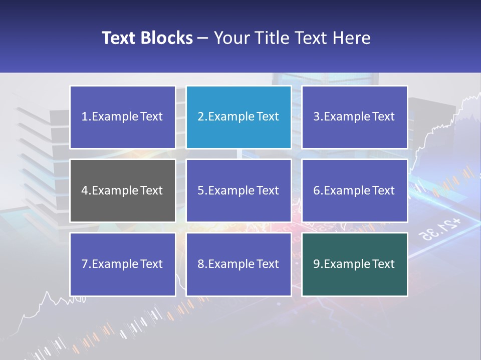 A Business Powerpoint Presentation With Buildings And Graphs PowerPoint Template